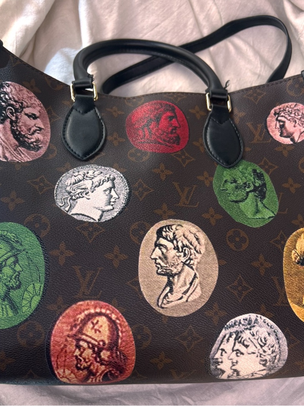Louis Vuitton Multicolor Coin Motif Monogram Tote